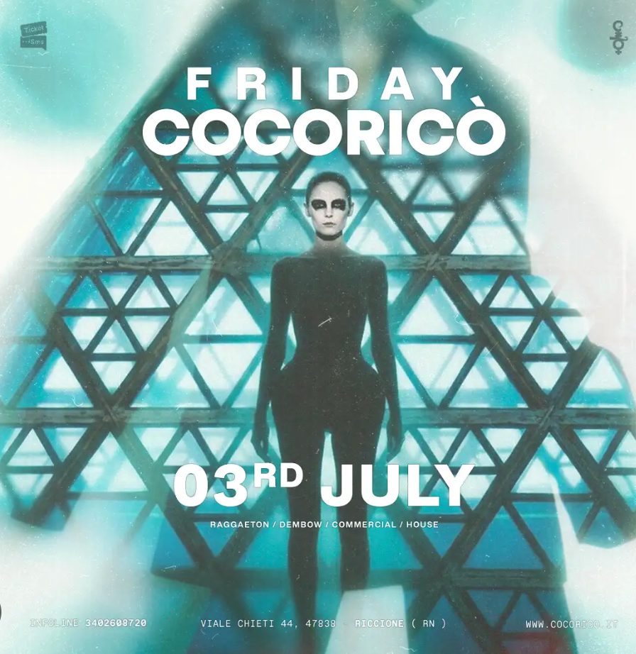 Friday Cocoricò:  il 3 Luglio 2026 a Riccione apre la piramide di venerdi.