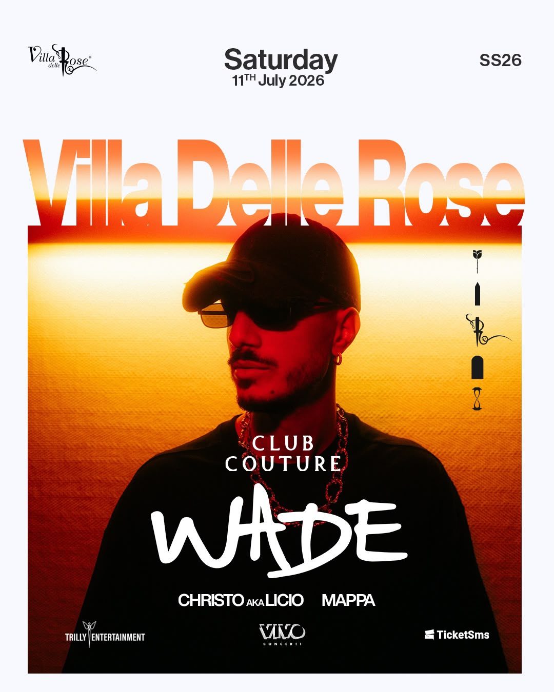 Wade alla Villa delle Rose: sabato 11 luglio la tech house internazionale accende la Riviera
