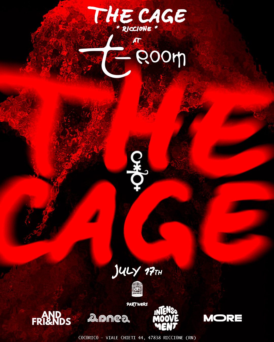 The Cage torna al Cocoricò: venerdì 17 luglio la T-Room diventa una gabbia di suono, energia e libertà